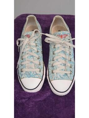Converse All Star Fish Print BLUE Chuck Taylor Size Women's 8